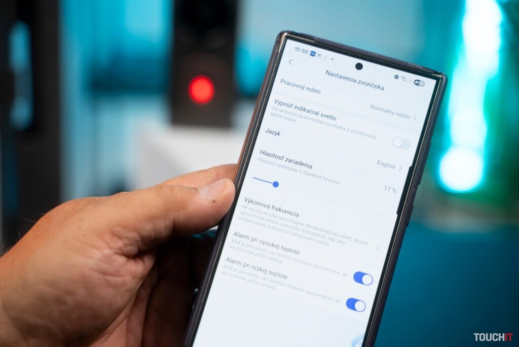 Detailné nastavenie zvončeka