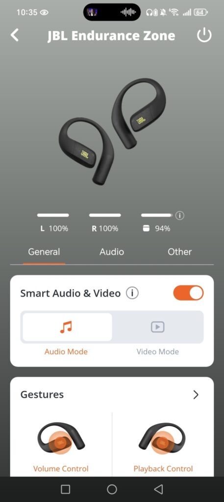 JBL Headphones Endurance zone