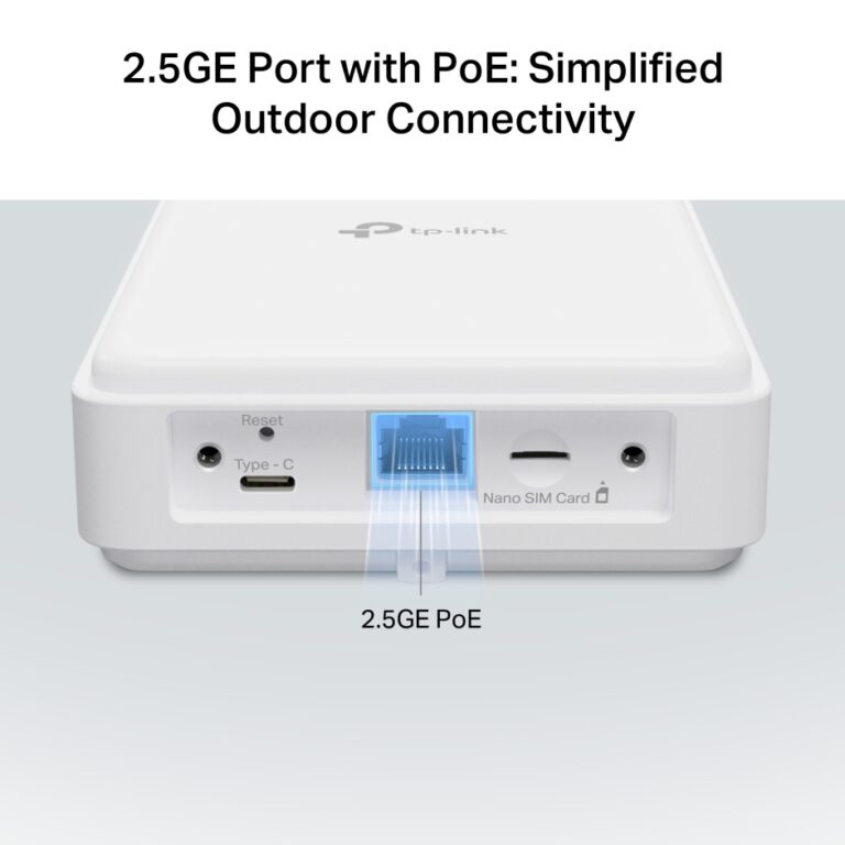 TP-Link NE200-Outdoor Router 5G Jusqu'à 4,67 Gbps, 4G+ CAT19