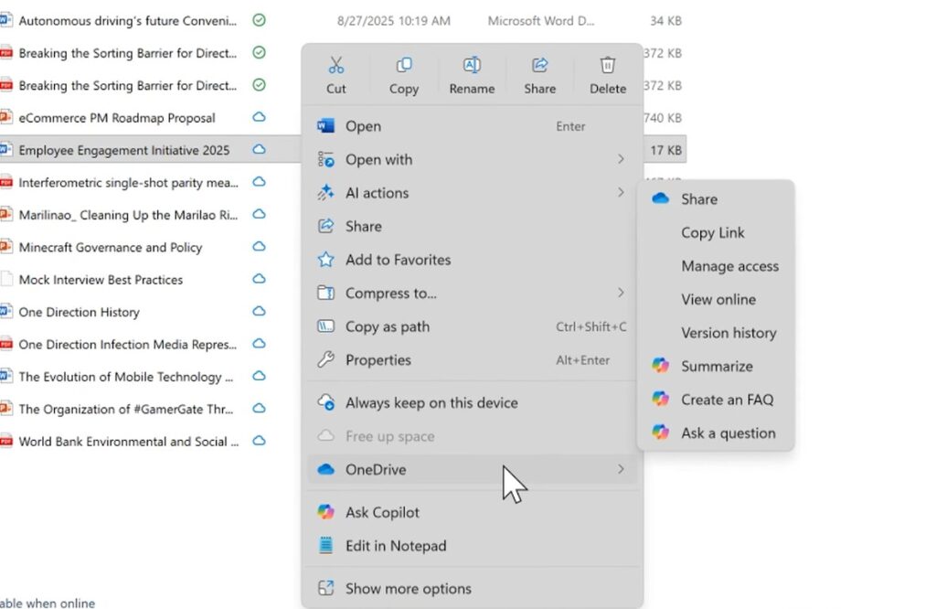 OneDrive novinky okt 2025
