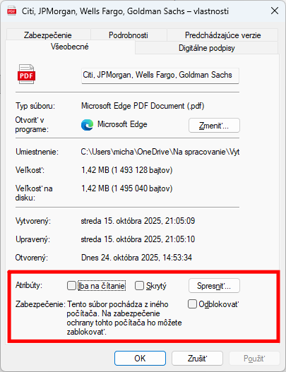 Prieskumnik vlastnosti dokumentu