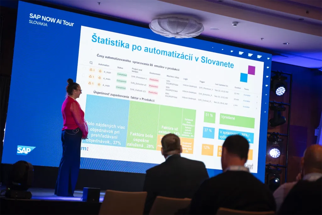 „Prácu, ktorú môže vykonávať stroj, by nemal vykonávať človek,“ povedala riaditeľka účtovného oddelenia Slovanetu, Silvia Puskás