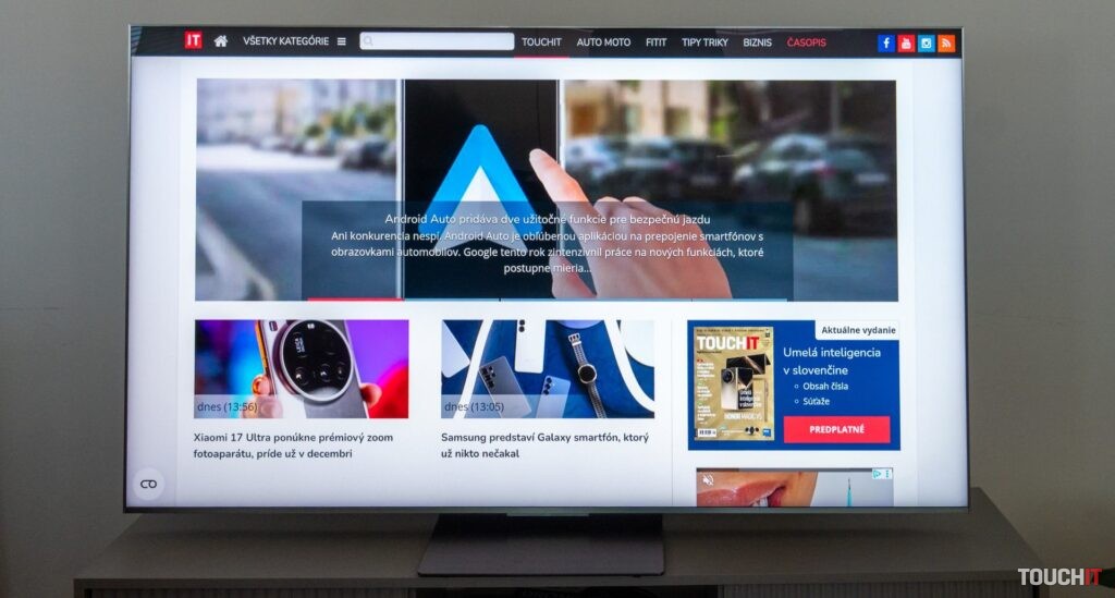 Na TCL 65C9K môžete spustiť aj webový prehliadač