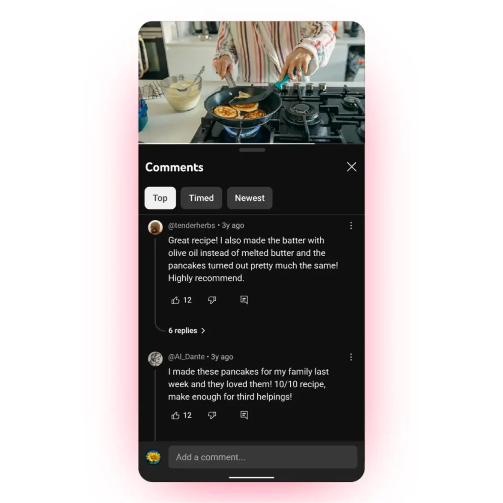 Nové komentáre v YouTube