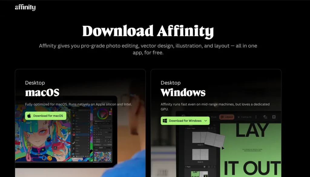Aplikácia Affinity je skvelou alternatívou k Photoshopu zadarmo
