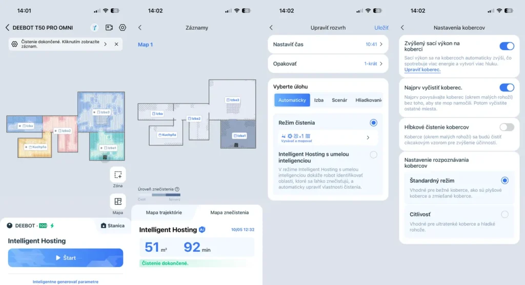 Aplikácia ECOVACS HOME