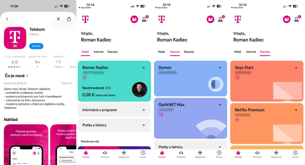 Telekom vynovil svoju mobilnú aplikáciu pre iPhone a Android