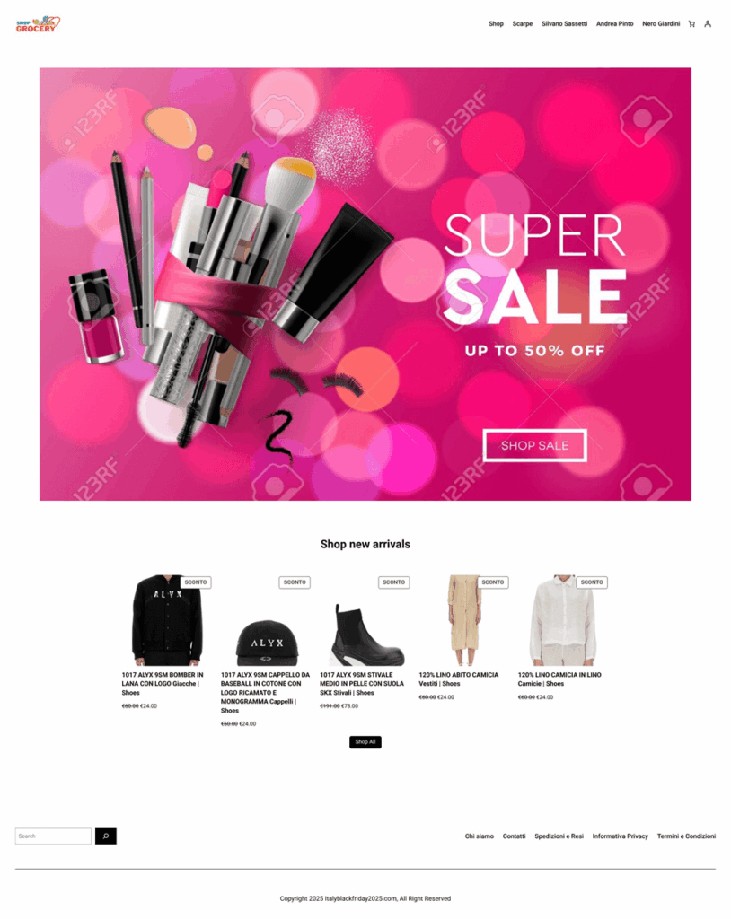 Falošná stránka eshopu s tematikou Black Friday