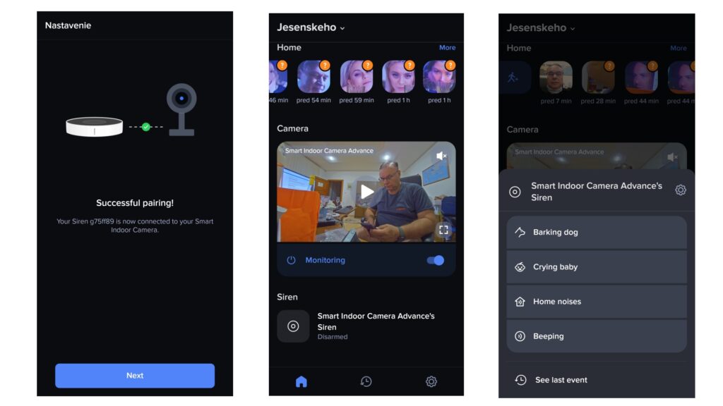 Nastavenie sirény, jej začlenenie do systému a vopred nahraté zvuky