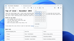 NotepadMarkdownTables edit title