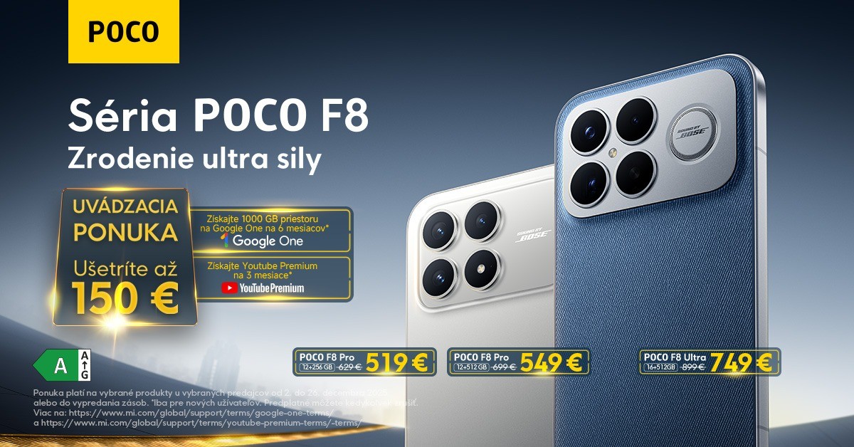 POCO F8 Pro a F8 Ultra oficiálne: Skutočné vlajkové lode prichádzajú na Slovensko