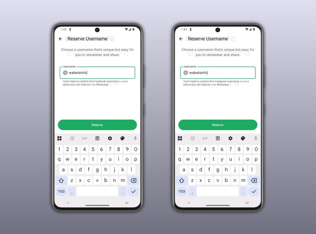 Rezervácia používateľských mien na WhatsAppe