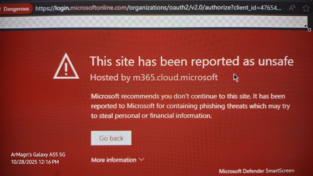 microsoft phishing site