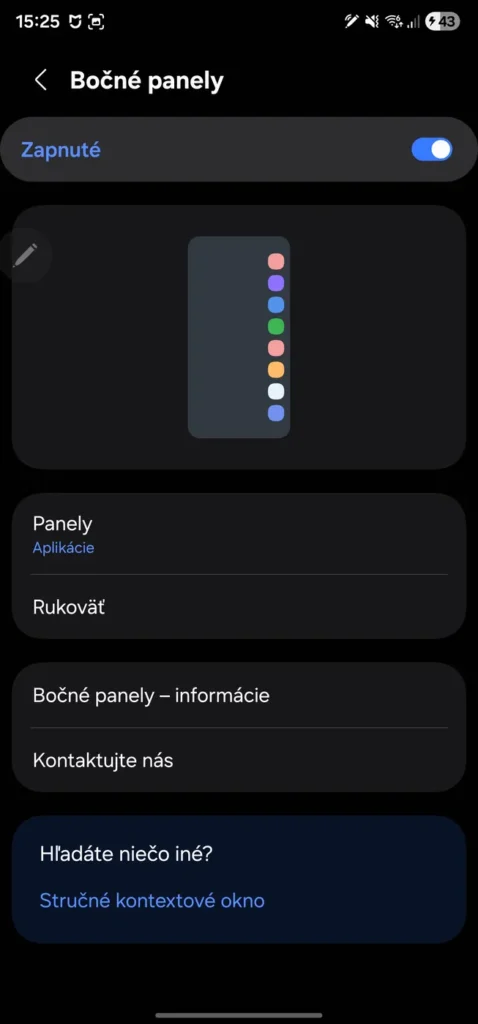 Samsung One UI s bočnými panelmi