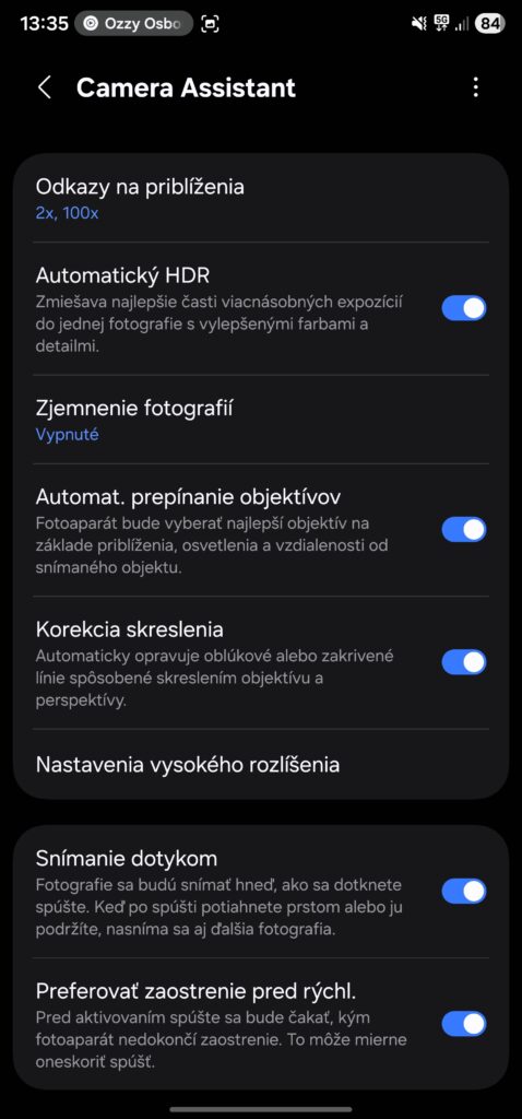 Camera Assistant vo Fotoaparáte pre Galaxy smartfóny