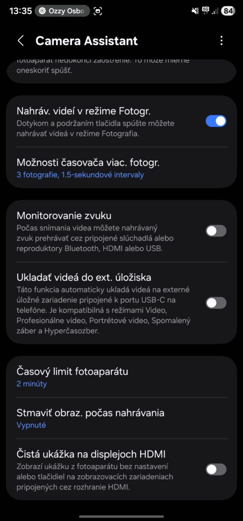 Camera Assistant vo Fotoaparáte pre Galaxy smartfóny