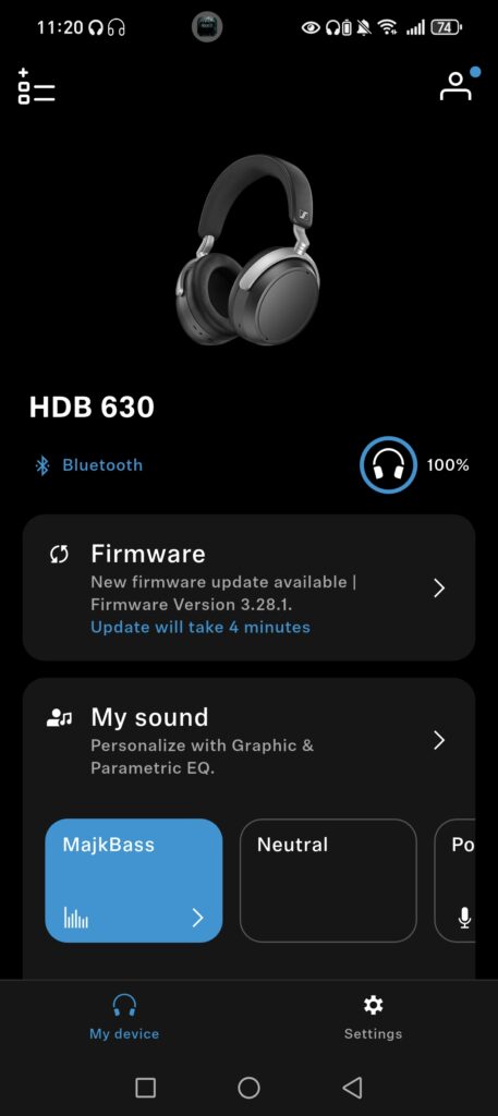 Sennheiser aplikacia