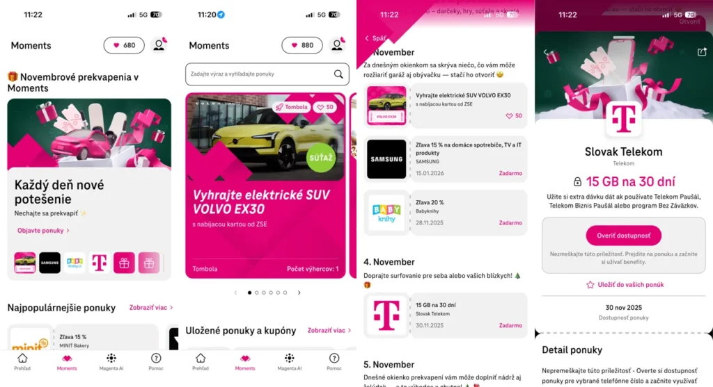 V Telekom aplikácii nájdete vianočné darčeky a tomboly