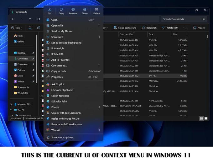 windows 11 povodne menu