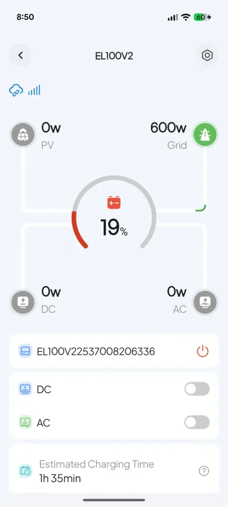 Aplikácia pre BLUETTI Elite 100 V2