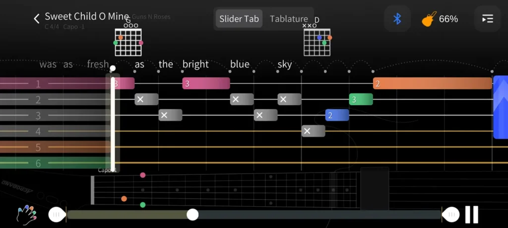 AeroBand Guitar: Aplikácia pre Android