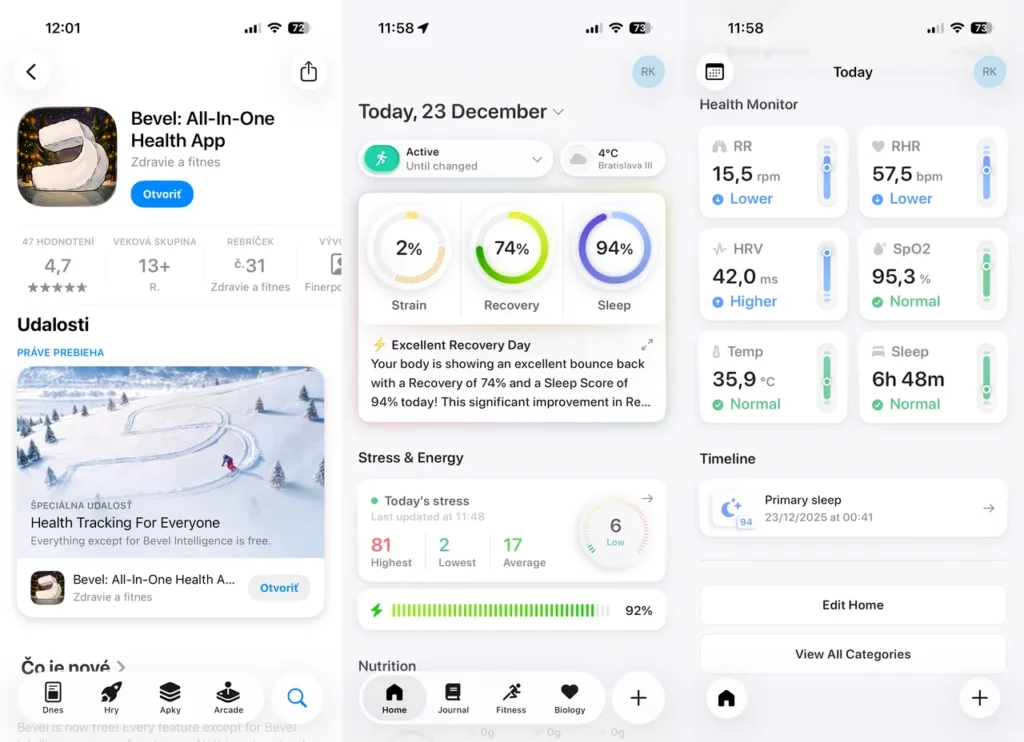 Aplikácia Bevel pre iPhone a Apple Watch