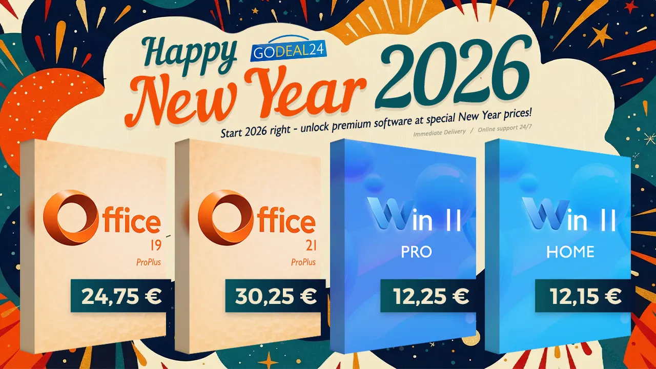 Začnite nový rok s doživotnou licenciou na Microsoft Office a Windows 11 od 12€ na Godeal24!