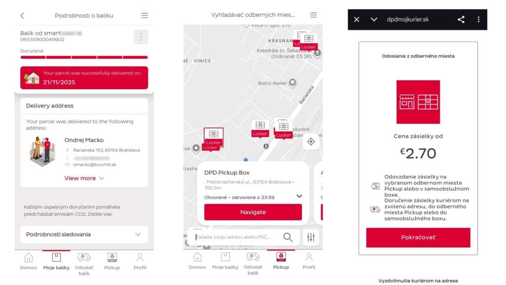 Aplikácia DPD vás bude informovať o doručení balíka