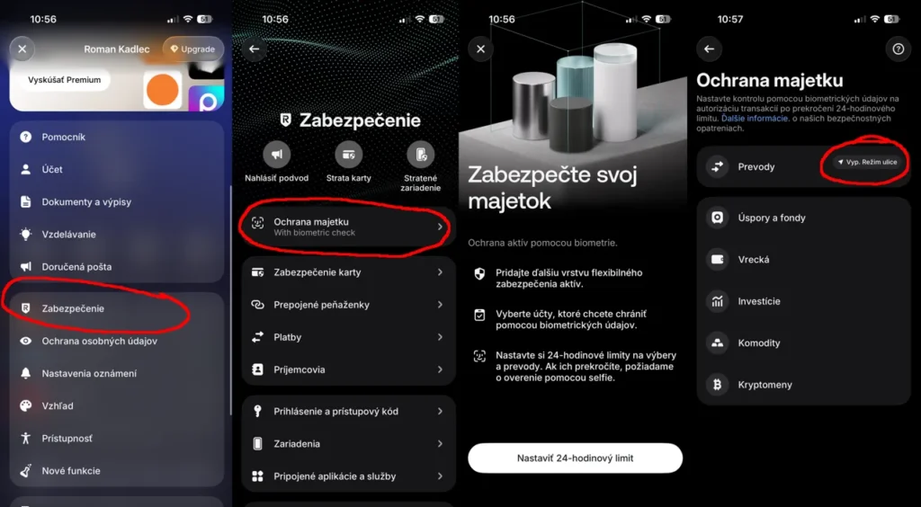 Proces zapnutia funkcie Režim ulice