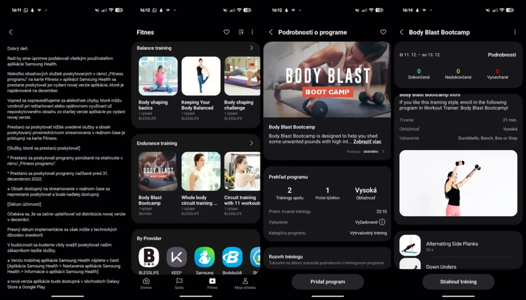 Aplikácia Samsung Health príde o väčšinu tréningových videí