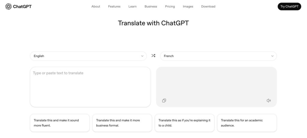 ChatGPT Translate