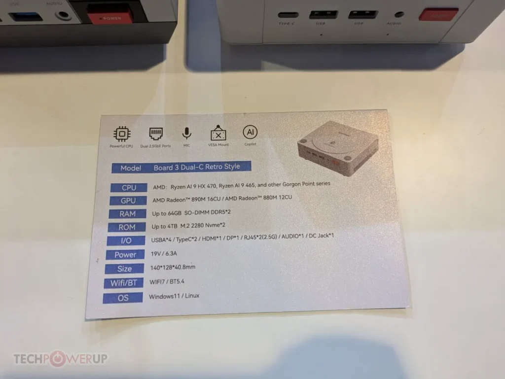 Špecifikácie minipočítačov s retro dizajnom