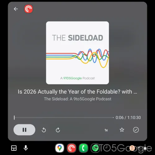Nový prehrávač v Android Auto 16.0