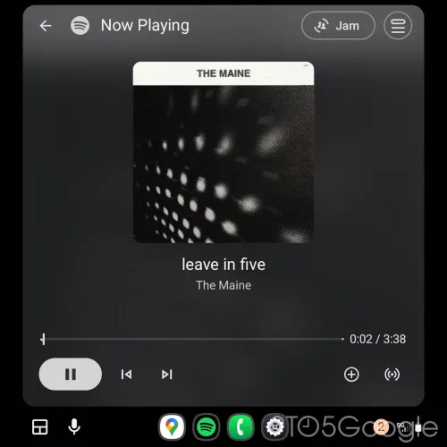 Nový prehrávač v Android Auto 16.0