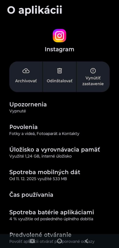 aplikacia na androide nastavenia