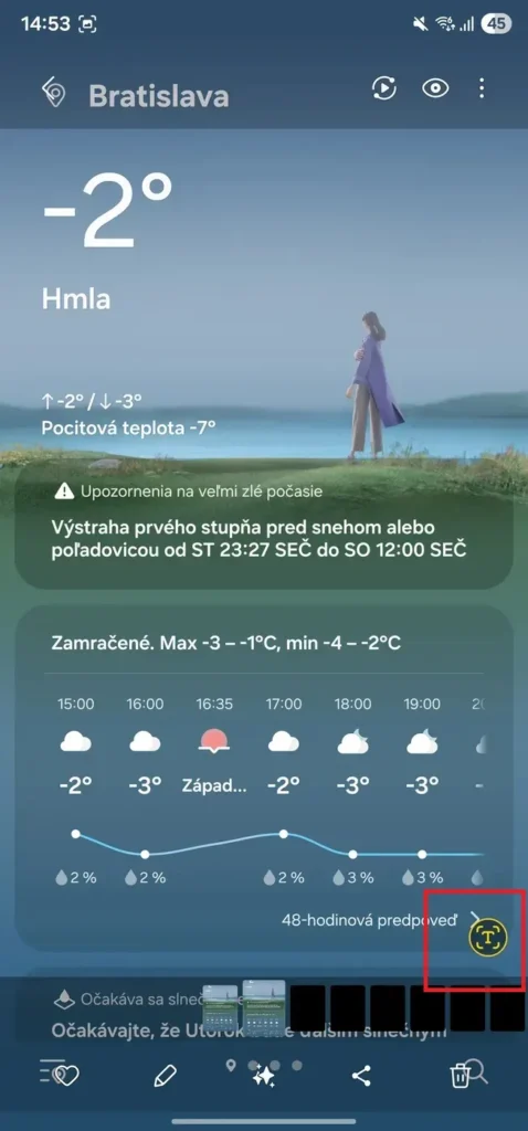 Kopírovanie textu z uloženej fotografie v Galaxy smartfónoch