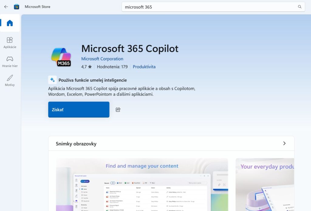 ms 365 copilot store