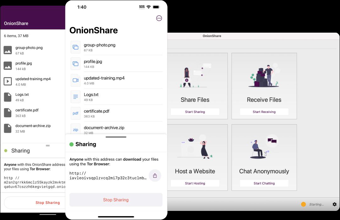 OnionShare: Anonymné a bezpečné zdieľanie súborov