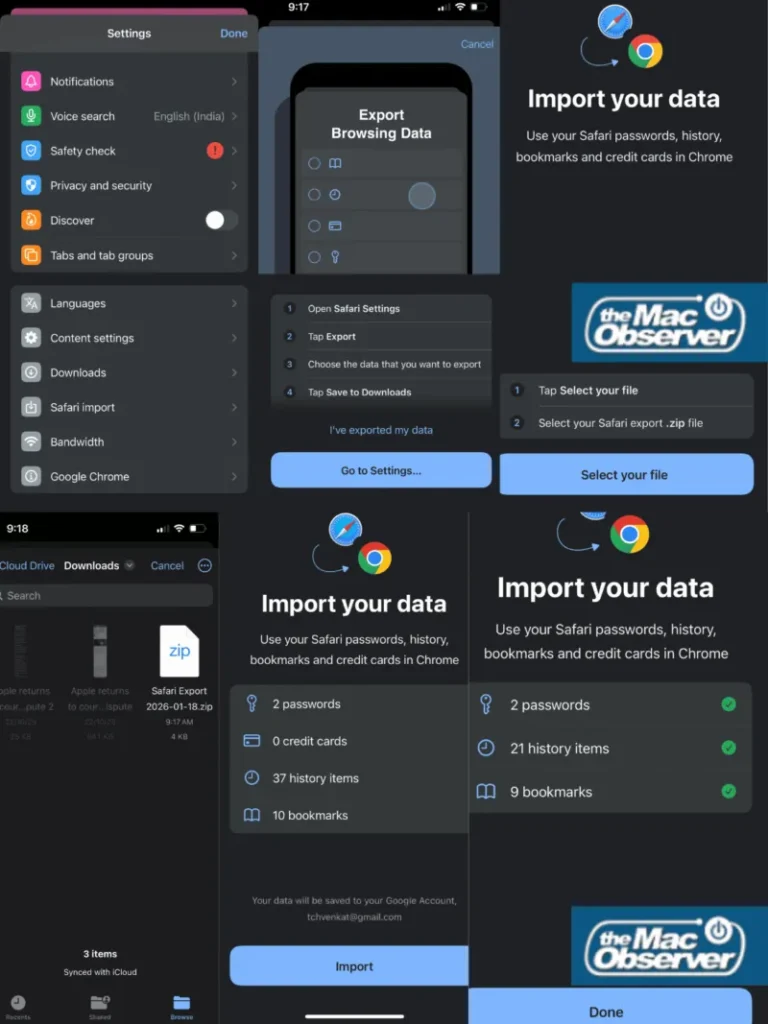 Google uľahčí prechod zo Safari do Chrome priamo v iPhone
