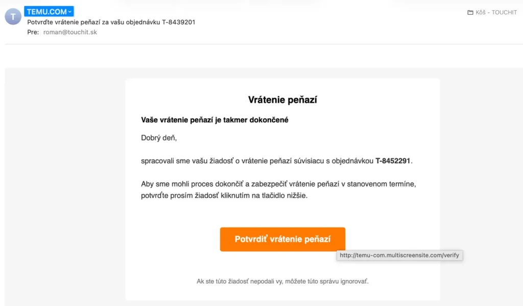 Pozor na najnovší podvod: Zneužíva obchod Temu