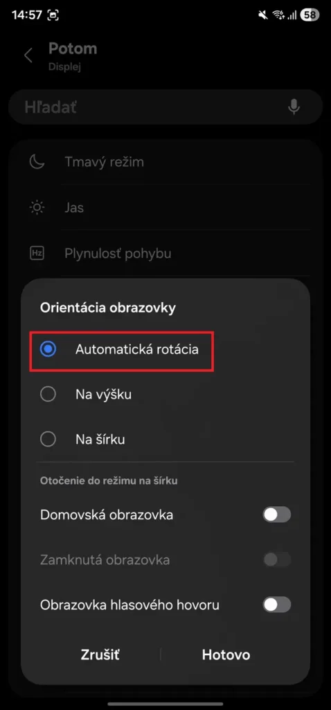 Komplexné nastavenie otáčania obrazovky Galaxy smartfónov cez Rutiny