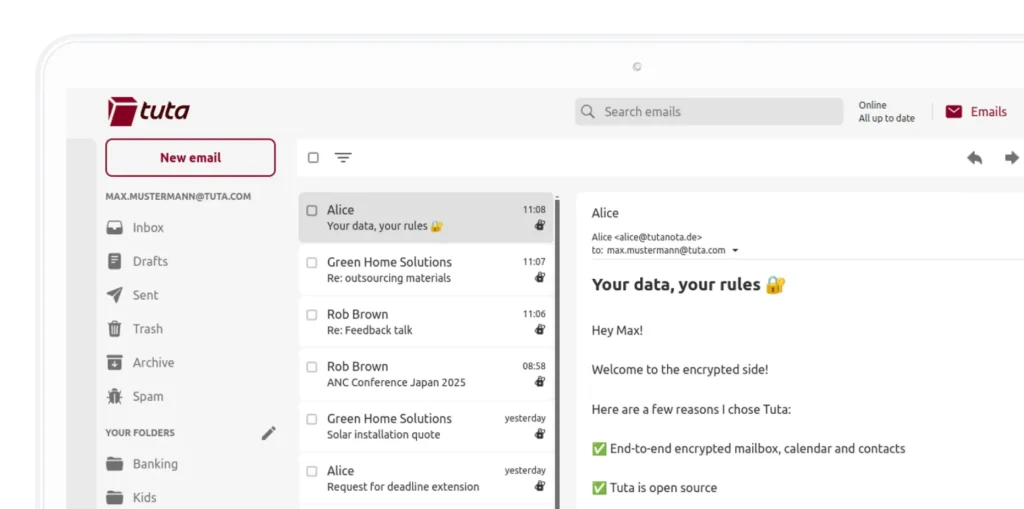 tuta mail-feature-ui-screen