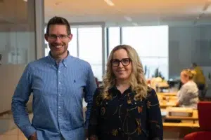 Michal Reiter (TOUCHIT) a Michaela Belanová (Barta.sk)