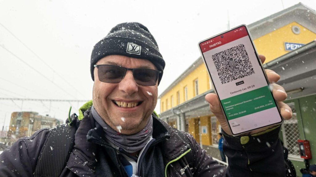 Lístok v aplikácii FAIRTIQ