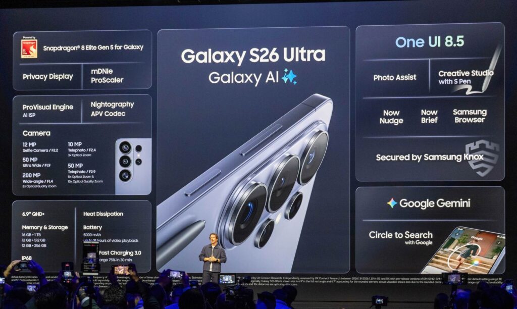 Parametre Galaxy S26 Ultra