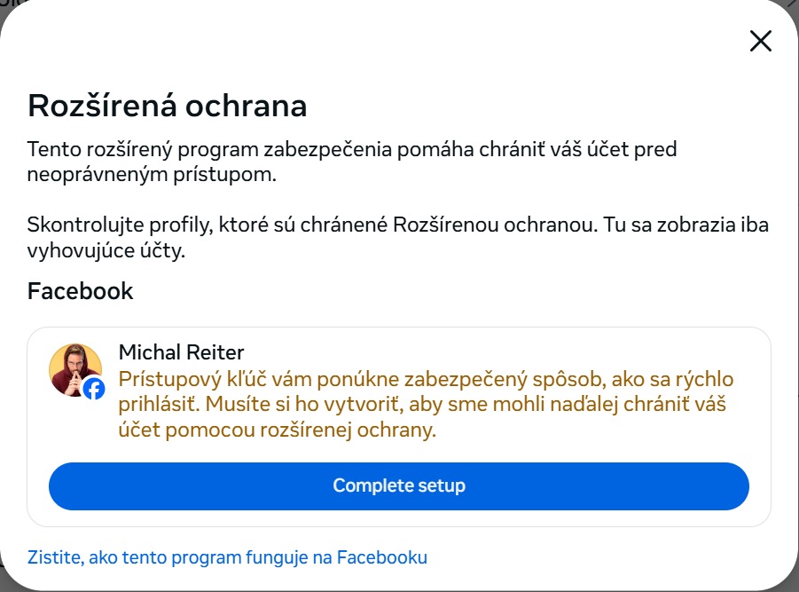 facebook passkey