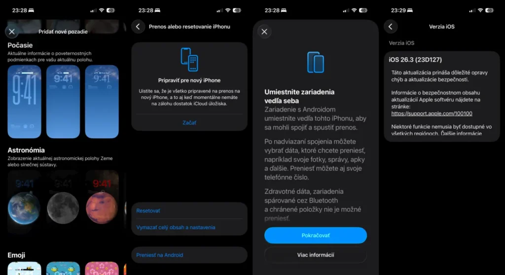 Aktualizácia na iOS 26.3 prináša nový nástroj na jednoduchší prenos dát do Androidu