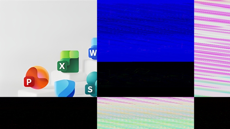 office logo pokazeny s artefaktami