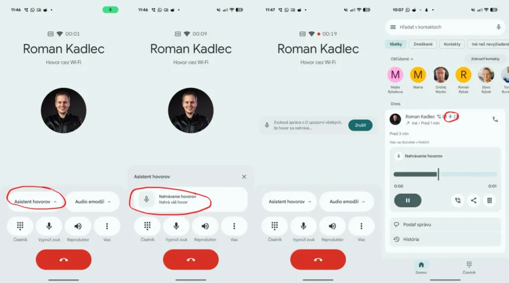 Zapnutie nahrávania hovoru v smartfóne Pixel
