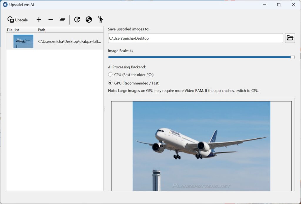 tweaknow UpscaleLens AI